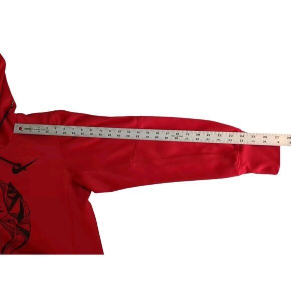 Nike Mens Red And Black Football Hoodie Pullover Sweatshirt Size Small - Picture 5 of 9